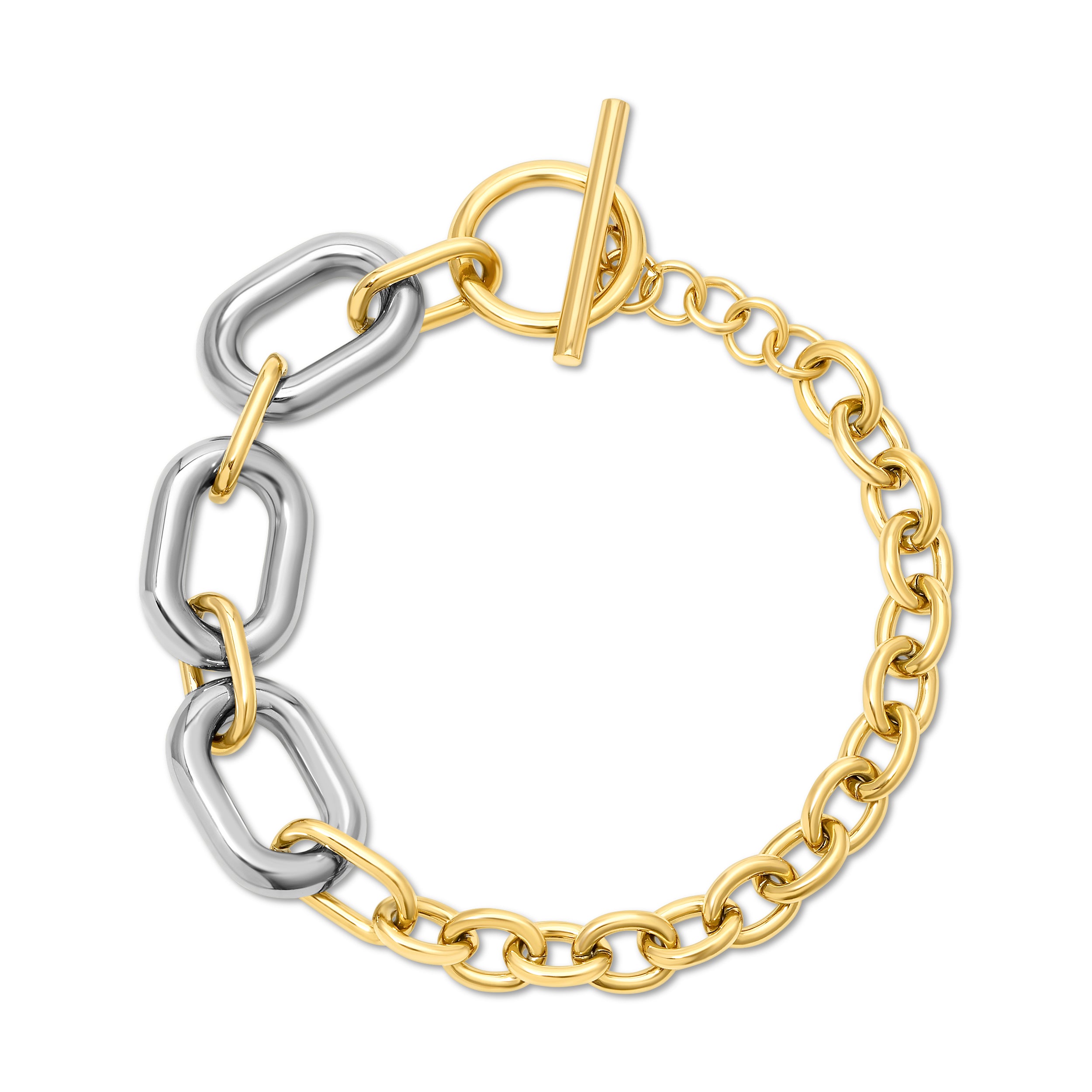 アクセサリー Gold & Silver Combination Chain Bracelet HARPER MIXED METAL BRACELET