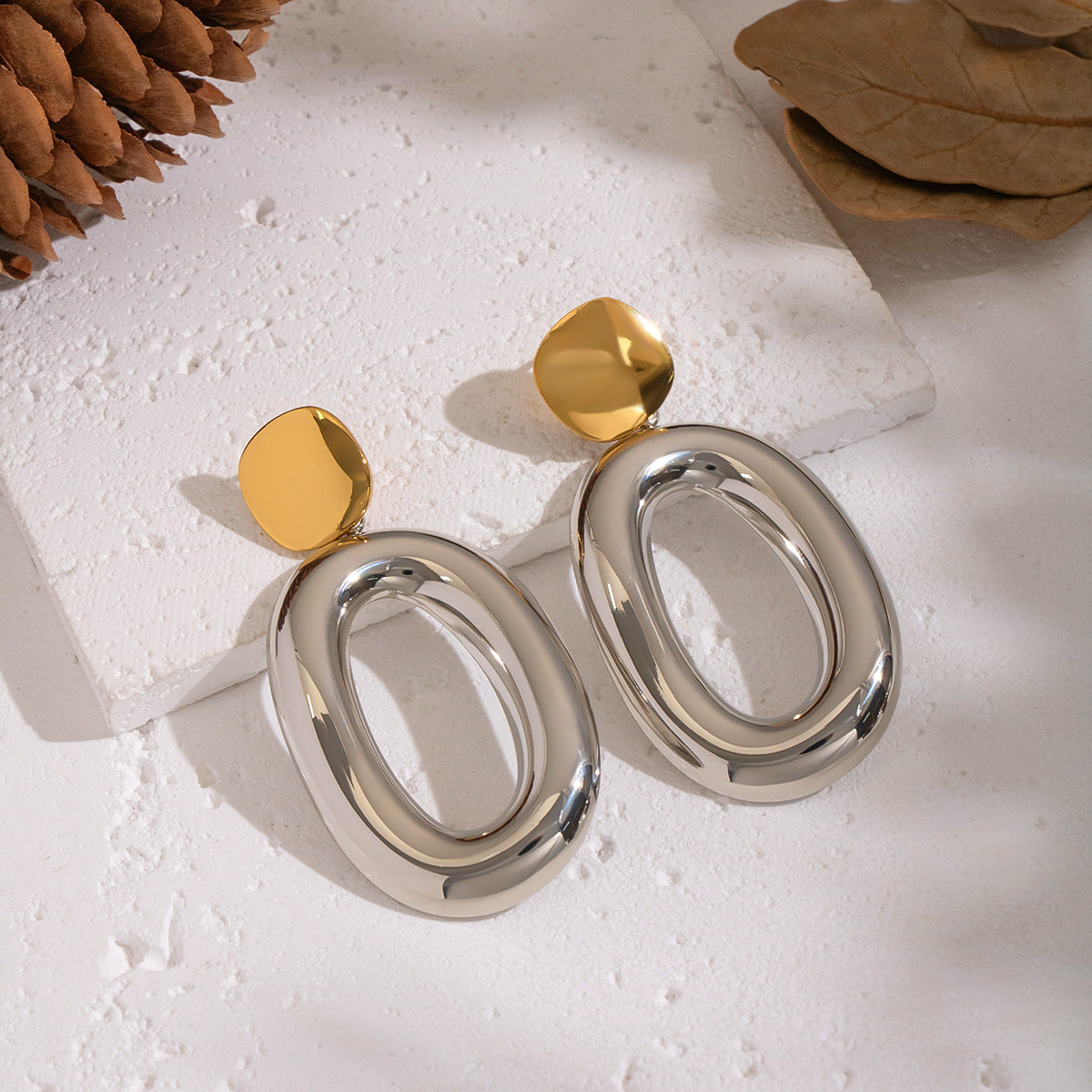 SASHA MIXED METAL EARRINGS