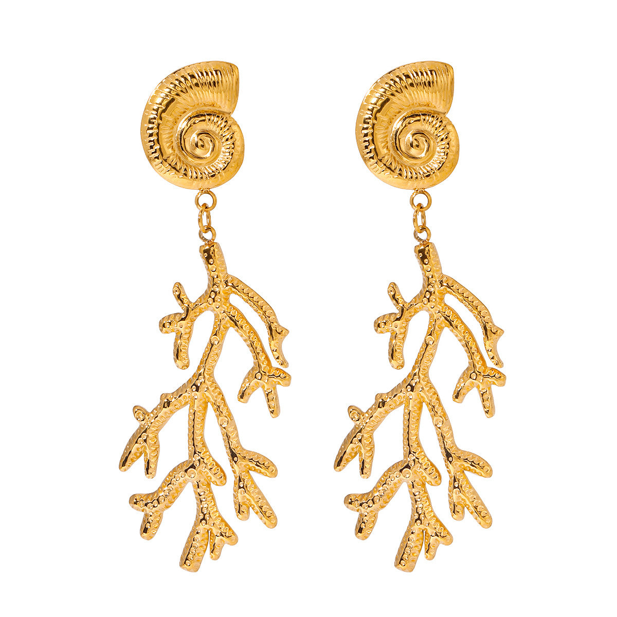 PIPER SHELL CORAL CHANDELIER EARRINGS
