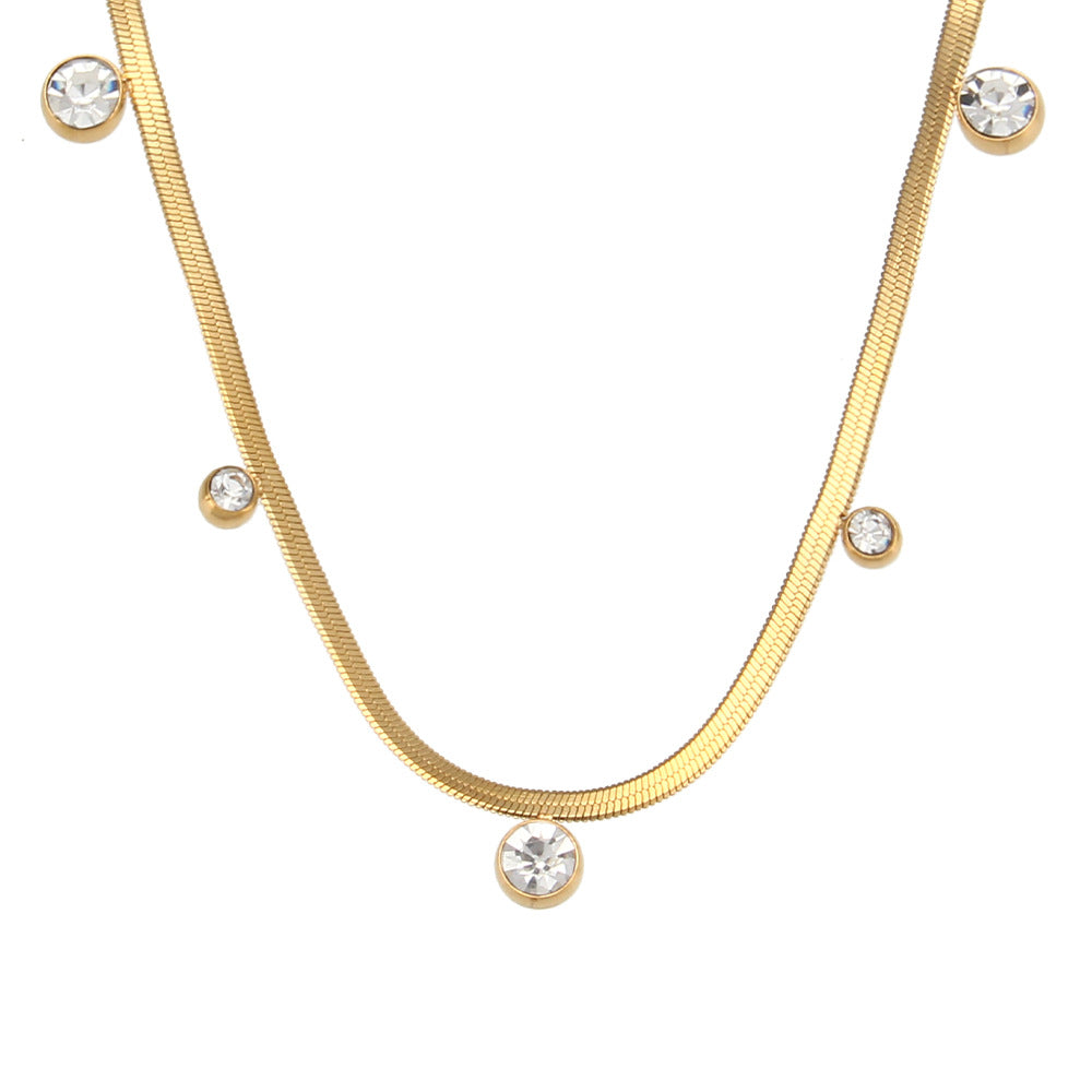 CALISTA CRYSTAL HERRINGBONE CHAIN