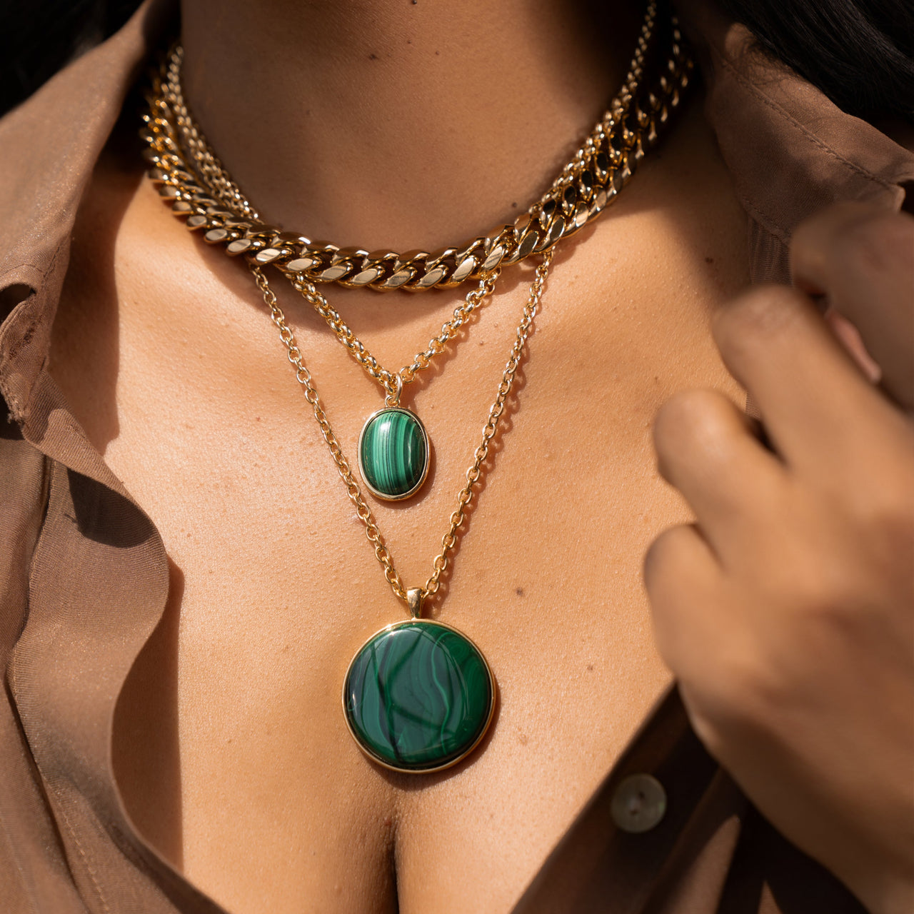 ASHLEIGH MALACHITE NECKLACE
