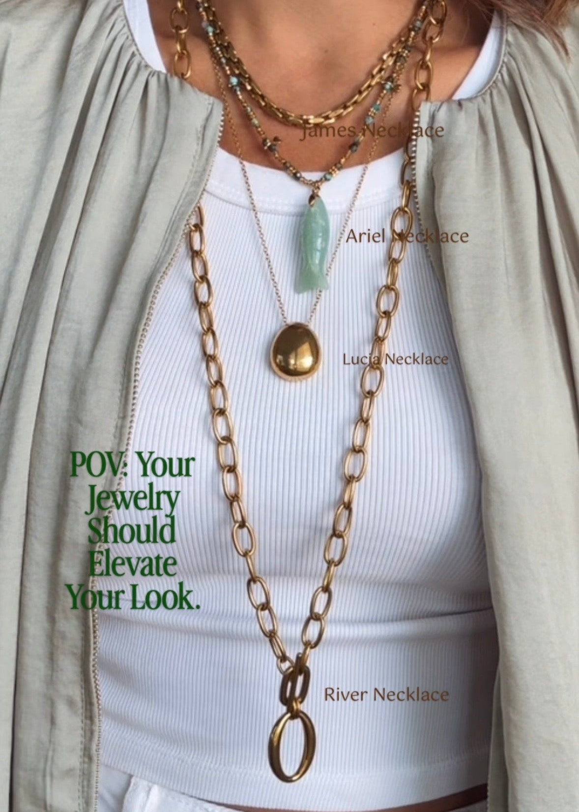 JAMES-LUCIA-RIVER NECKLACE STACK