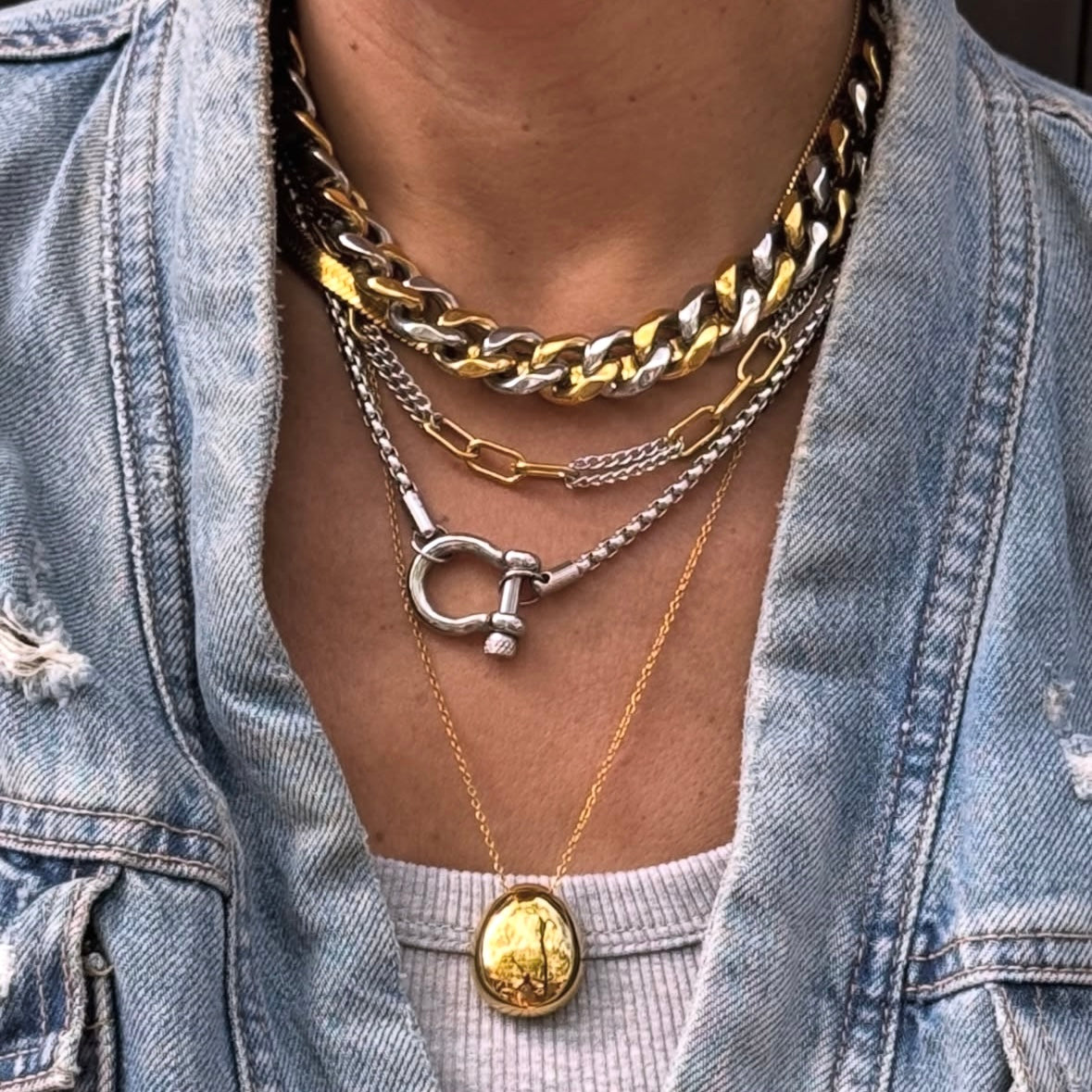 DAMSON MIXED METAL CHAIN