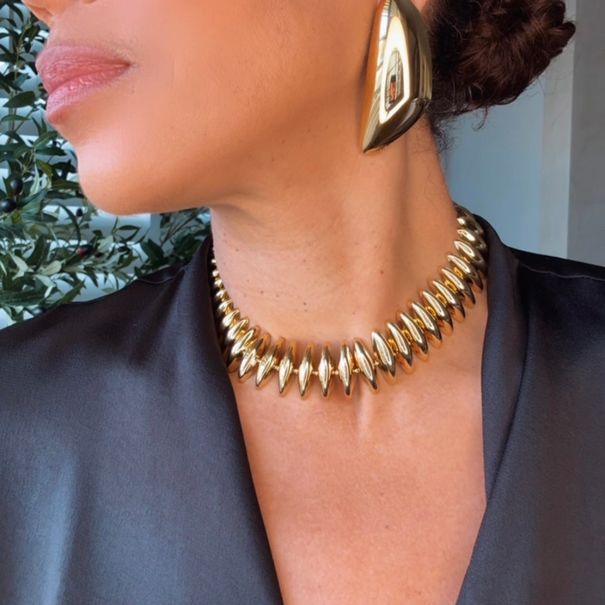 RAYE SPIKE LINK NECKLACE