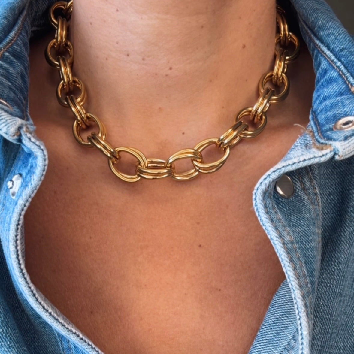 WRENLEY DOUBLE LINK NECKLACE