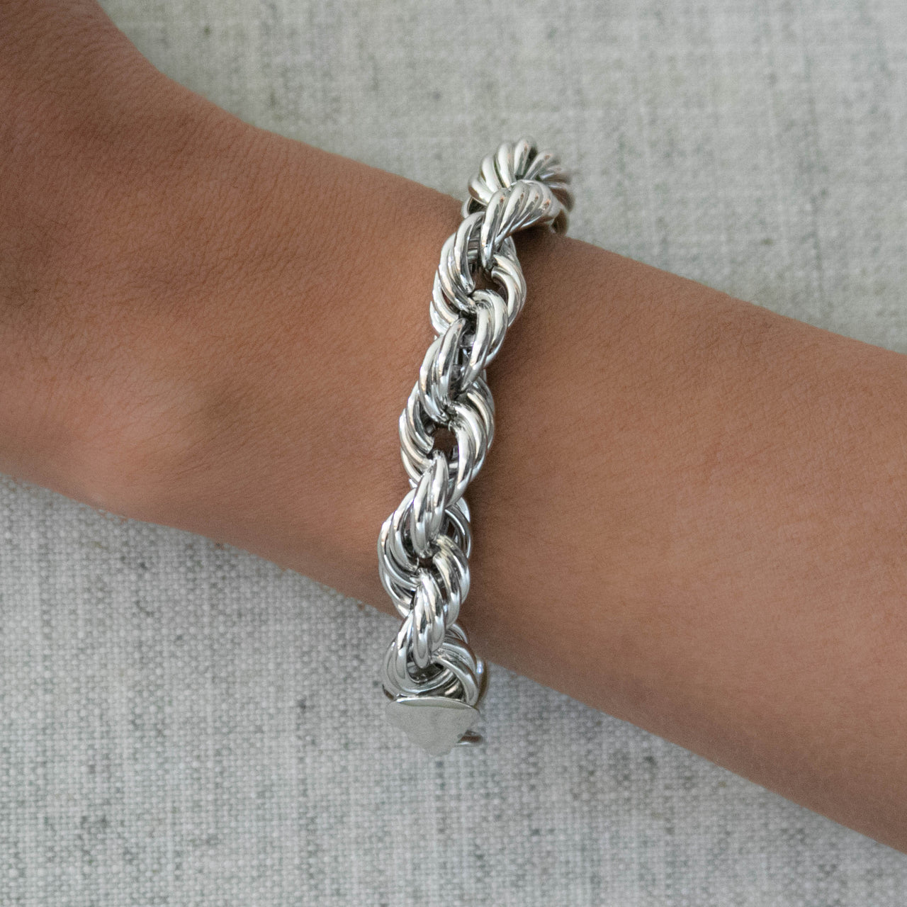 THE AMINA ROPE BRACELET (silver)