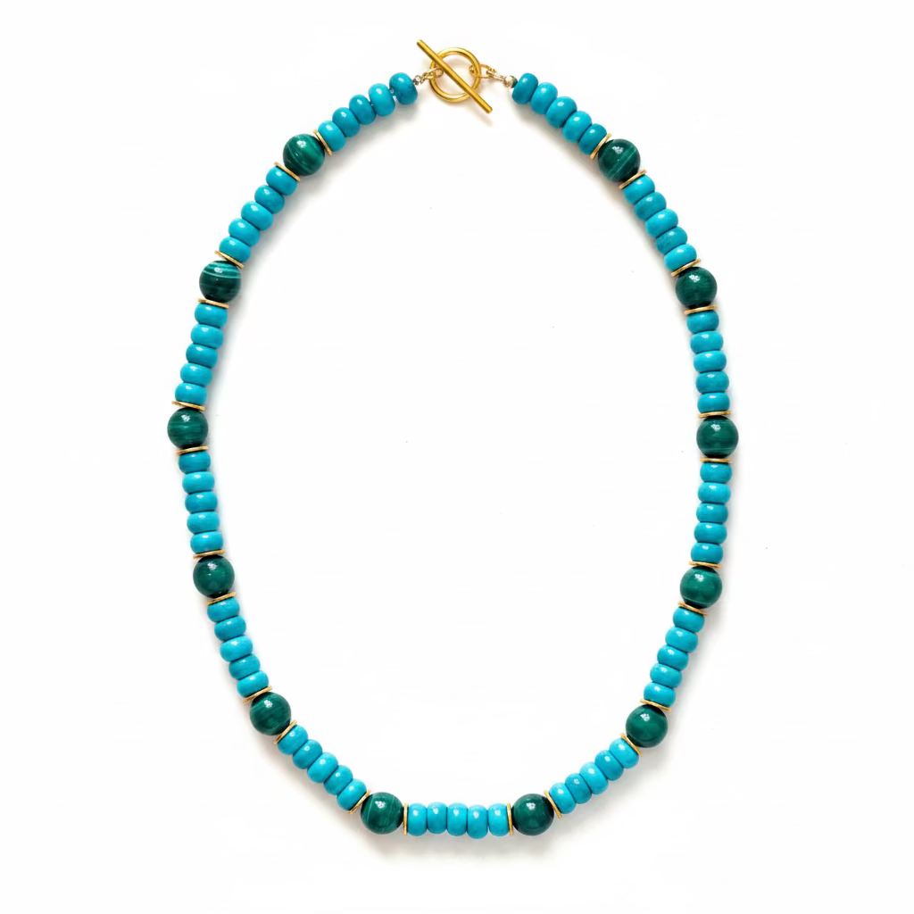 MARNI MALACHITE & TURQUOISE NECKLACE
