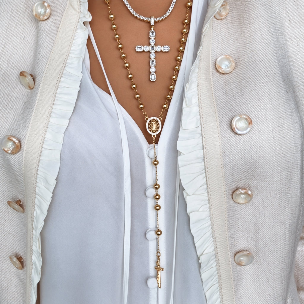 LOURDES ROSARY LARIAT