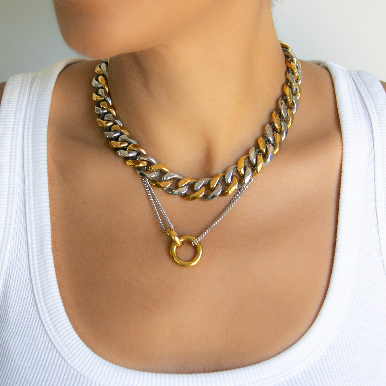ASTRID MIXED METAL NECKLACE