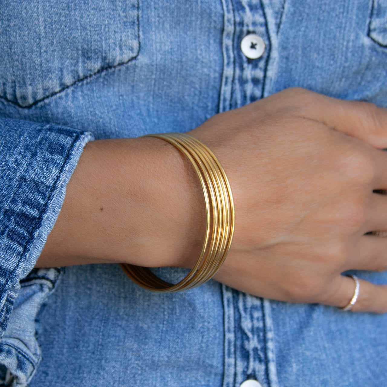 CALISTA SKINNY BANGLE (gold)