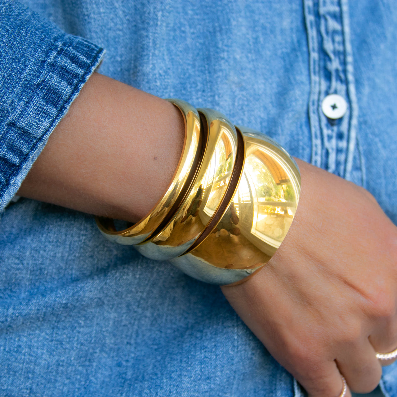 BAILEY CHUNKY BANGLE (gold)