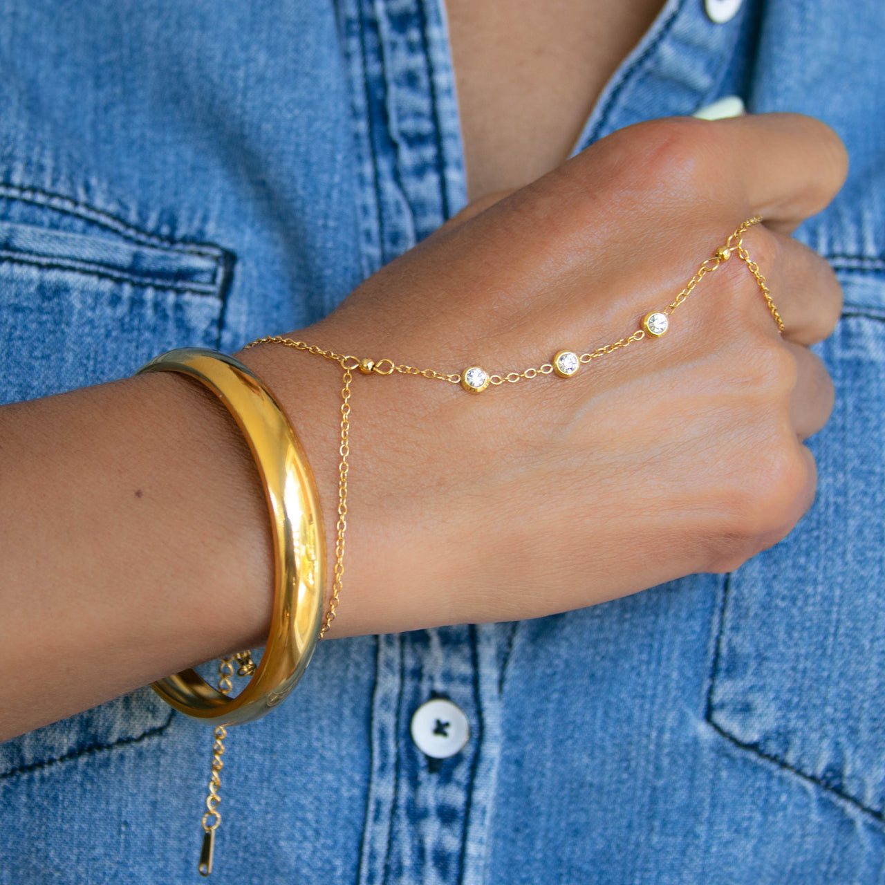 GEMMA HAND CHAIN BRACELET