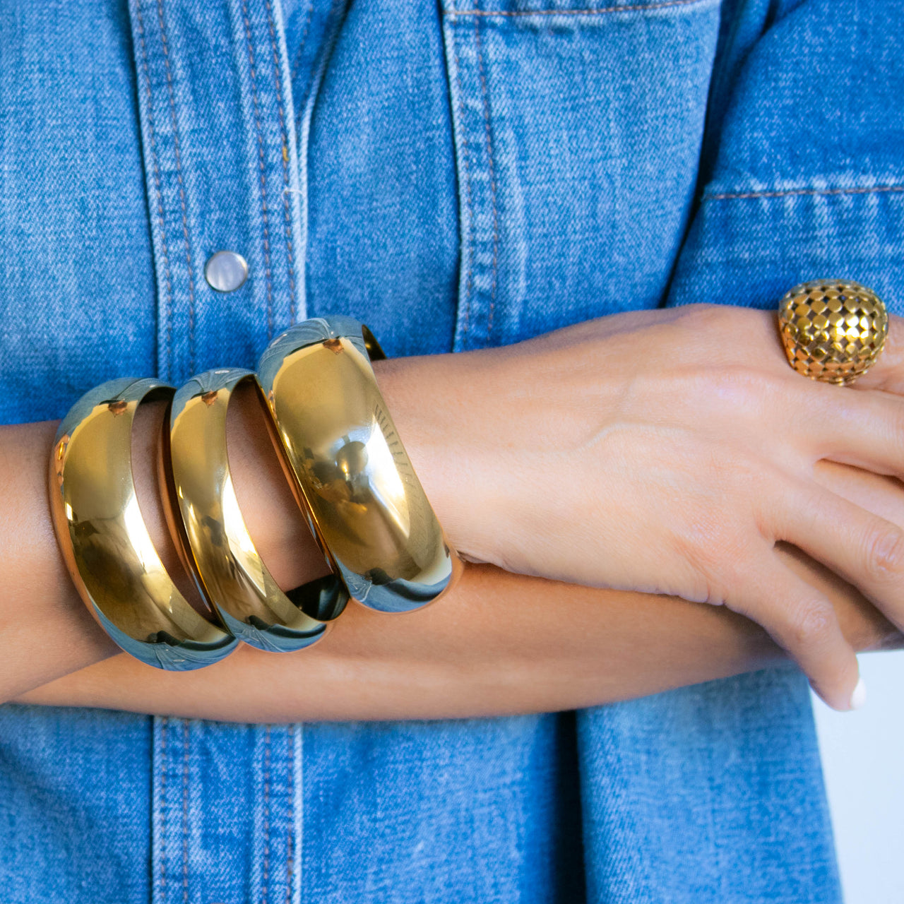 BAILEY CHUNKY BANGLE (gold)