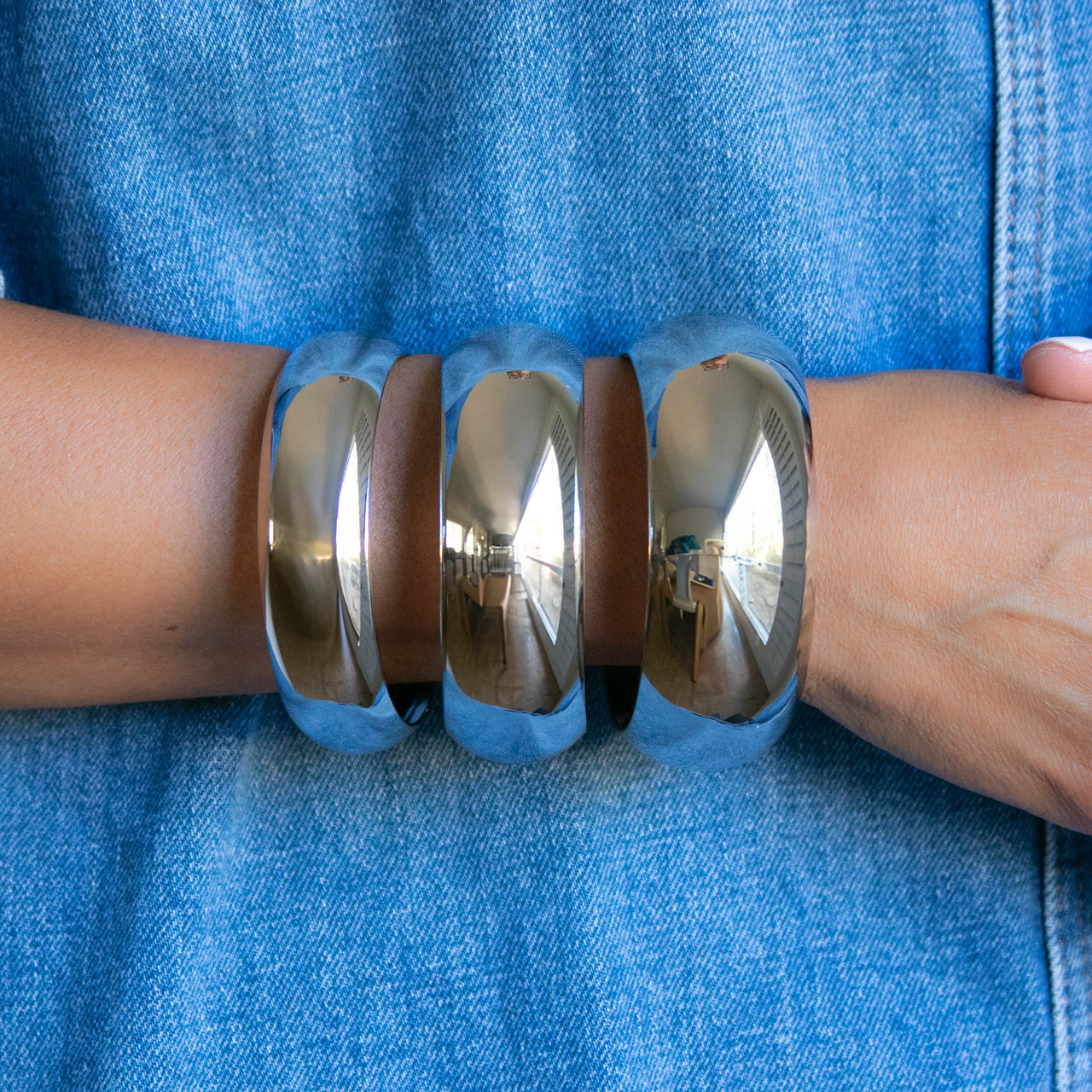 BAILEY CHUNKY BANGLE (gold)