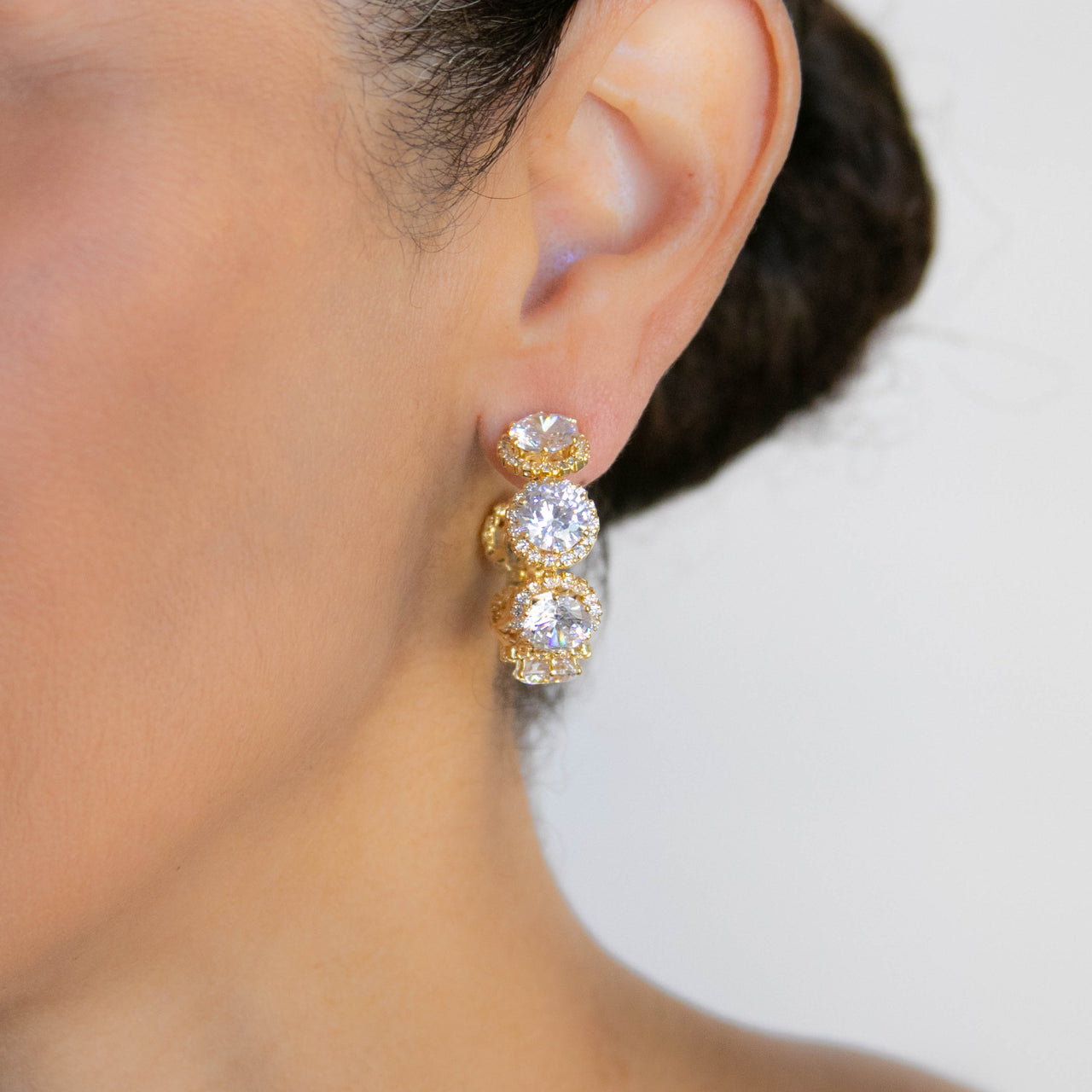 TATIANA CRYSTAL HOOP EARRINGS