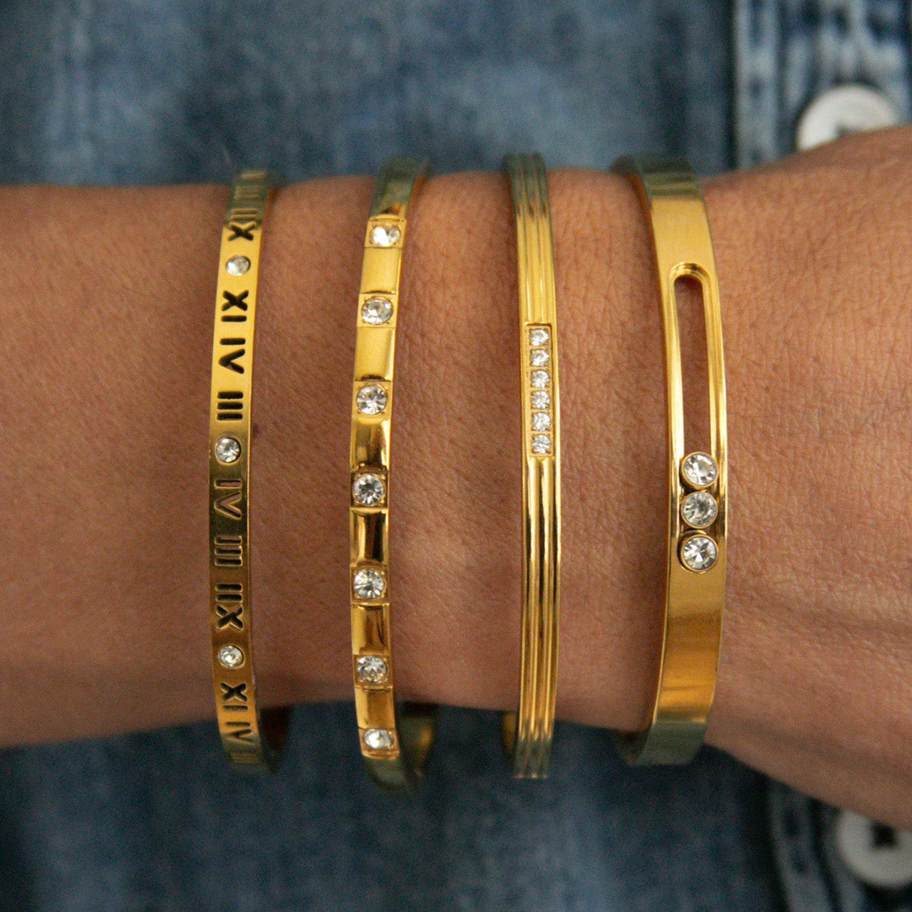 ASTER CRYSTAL CUFF BRACELET