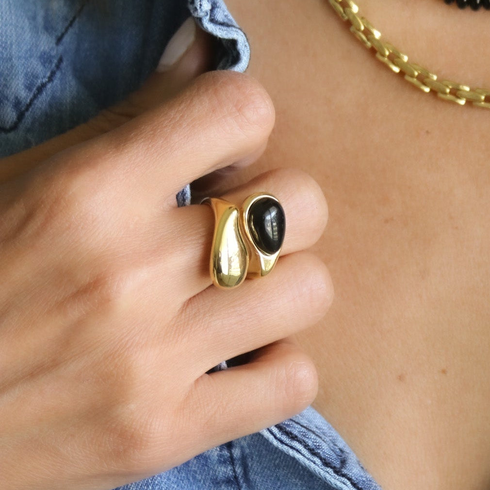 LENNON AGATE RING