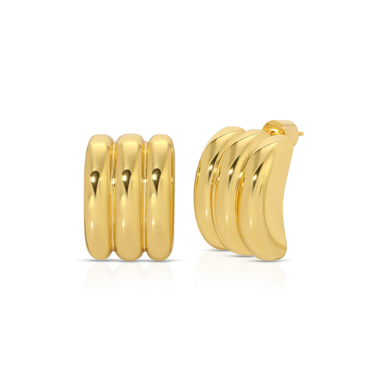 DAPHNE HUGGIE EARRINGS (silver)
