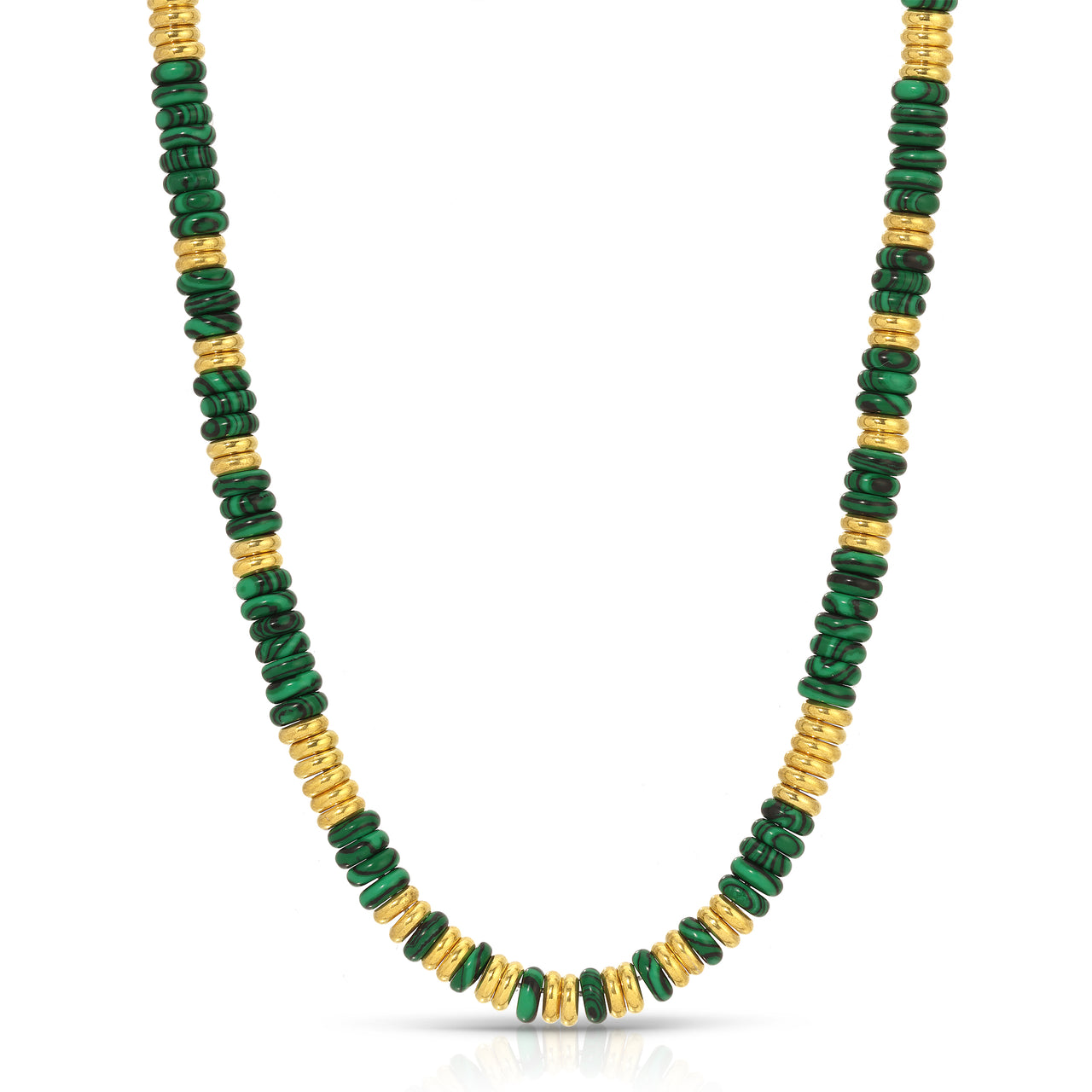 JAYDA MALACHITE BEAD NECKLACE