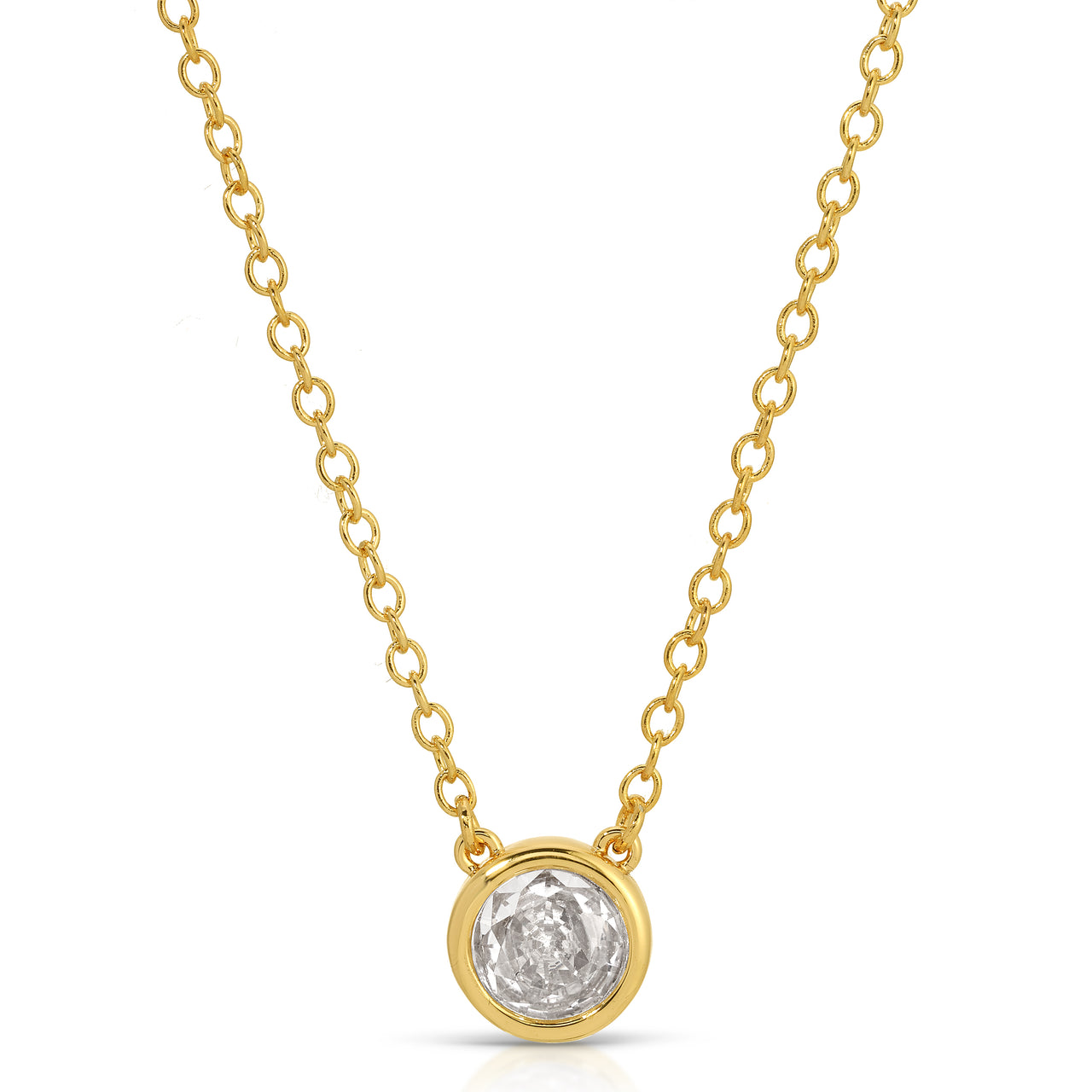 AVA ROUND DIAMOND (CZ) SOLITAIRE NECKLACE