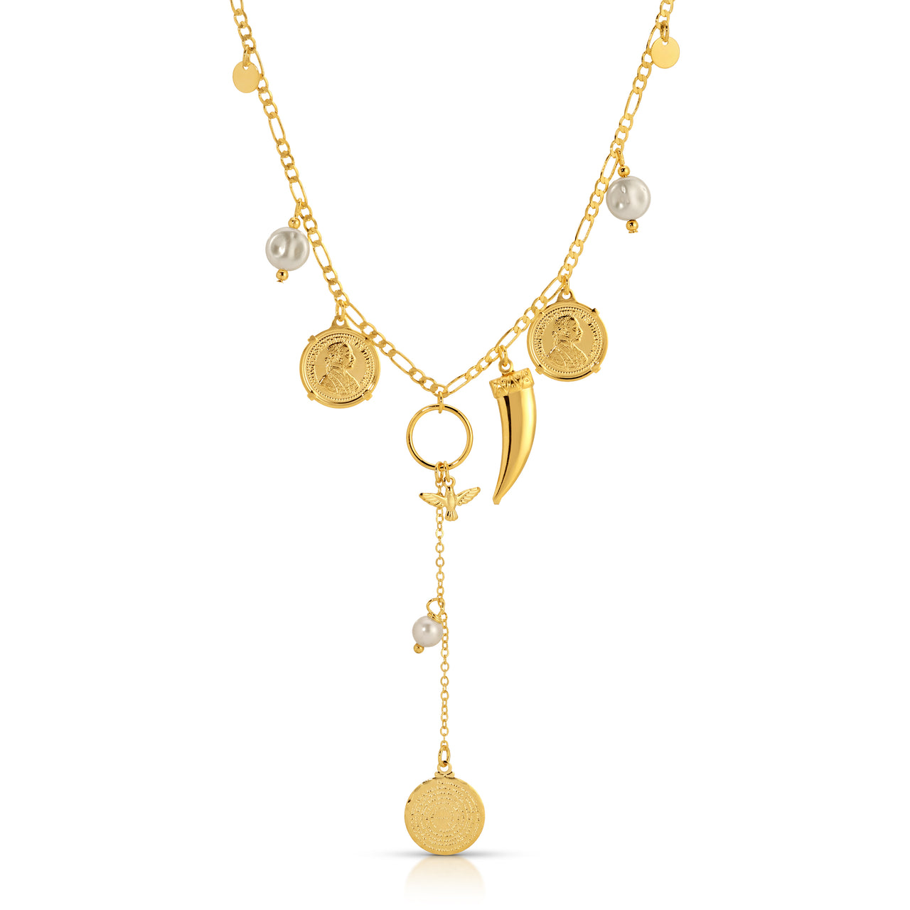 THEA CHARM LARIAT NECKLACE