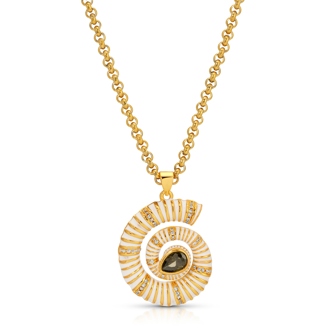 OCEAN BELLE SUNDIAL PENDANT NECKLACE