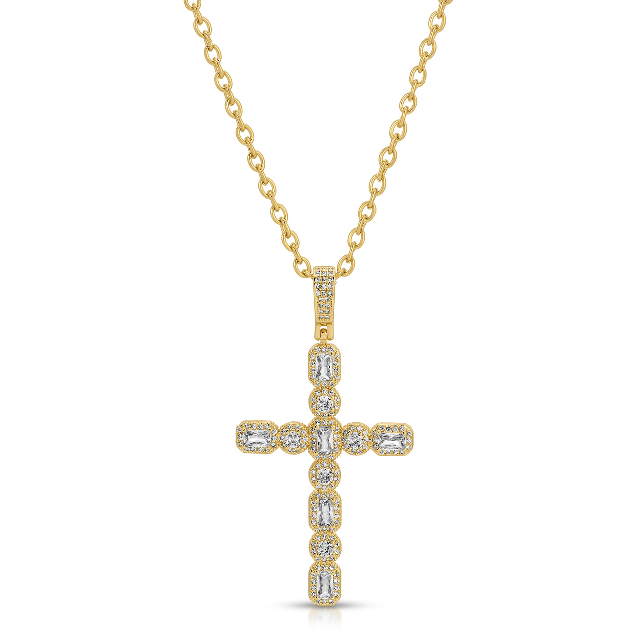 GABRIELLE DIAMOND CROSS NECKLACE