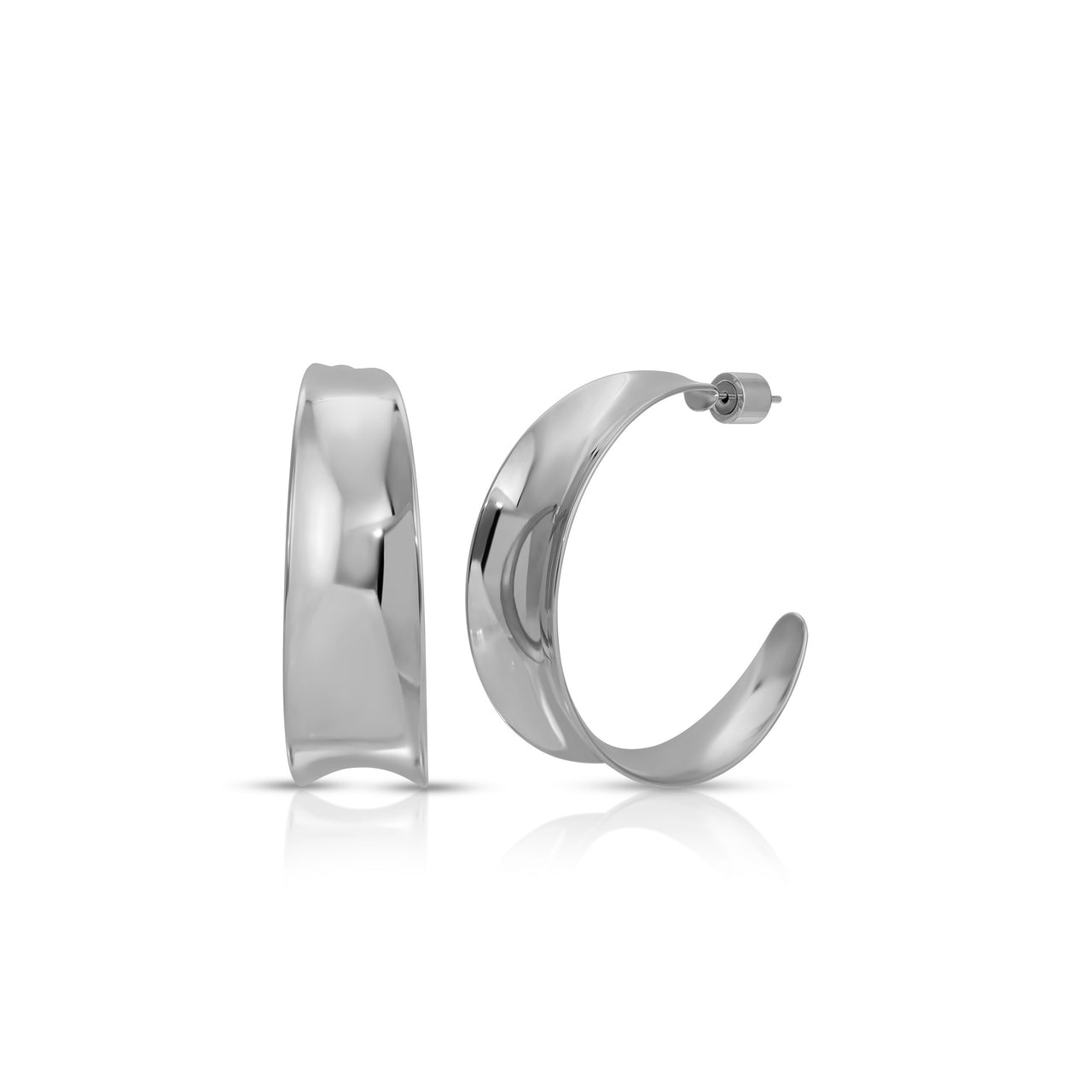 DONNA HOOP EARRINGS (silver)