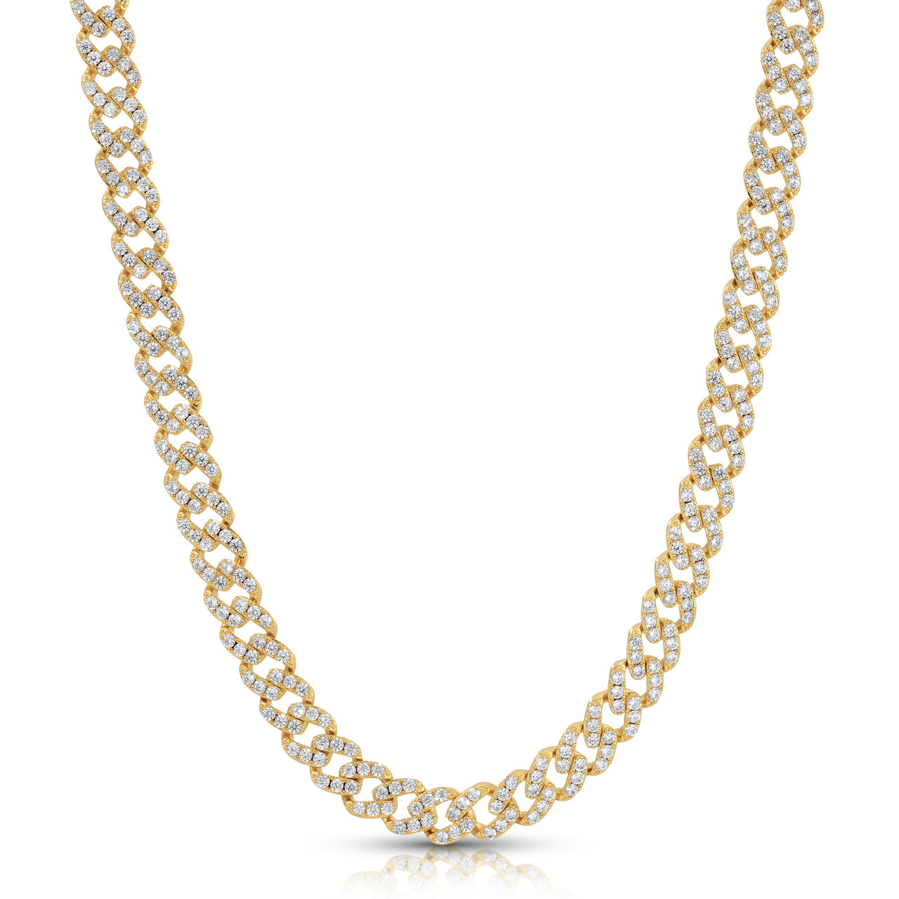 KELLY MICRO PAVÉ CUBAN LINK NECKLACE
