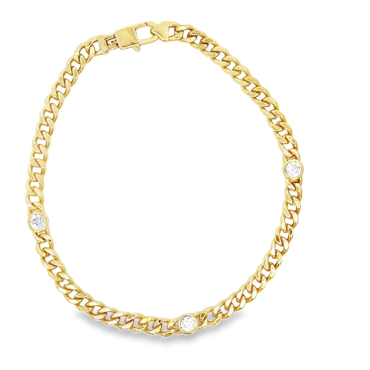 FELICITY CRYSTAL CUBAN LINK BRACELET