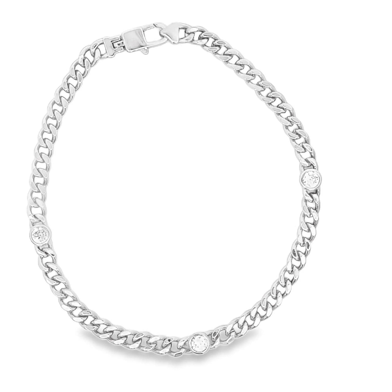 FELICITY CRYSTAL CUBAN LINK BRACELET