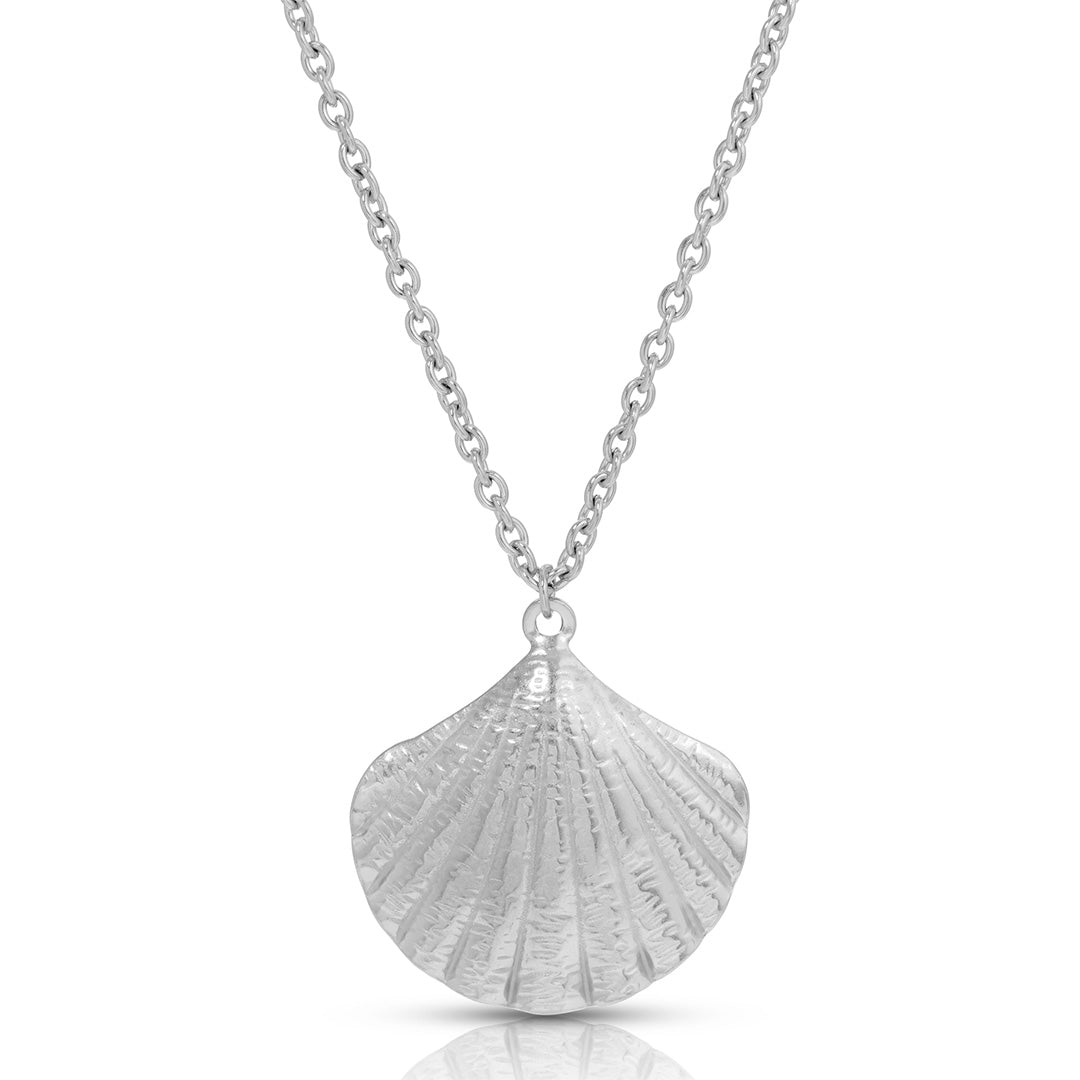 SANDY SCALLOP NECKLACE (silver)