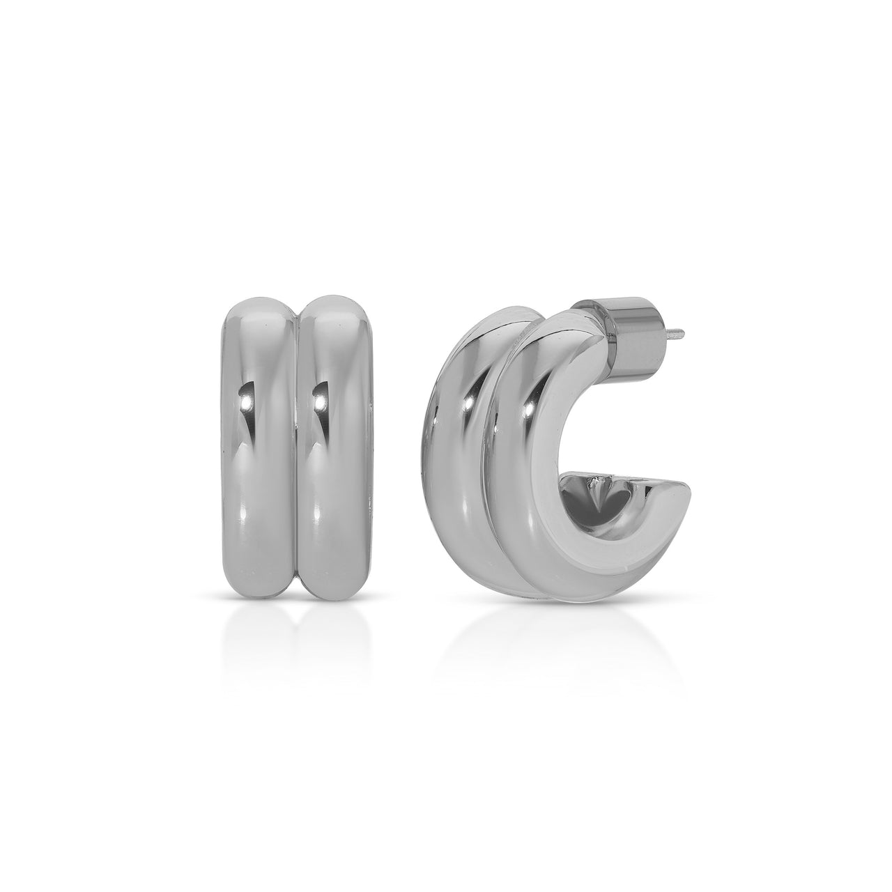 OLIVIA HUGGIE EARRINGS (silver)