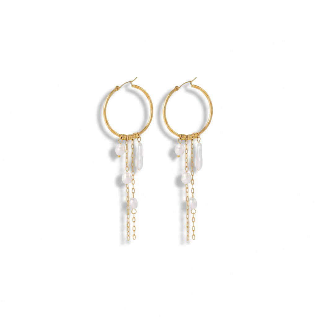 SELENE PEARL DROP EARRINGS
