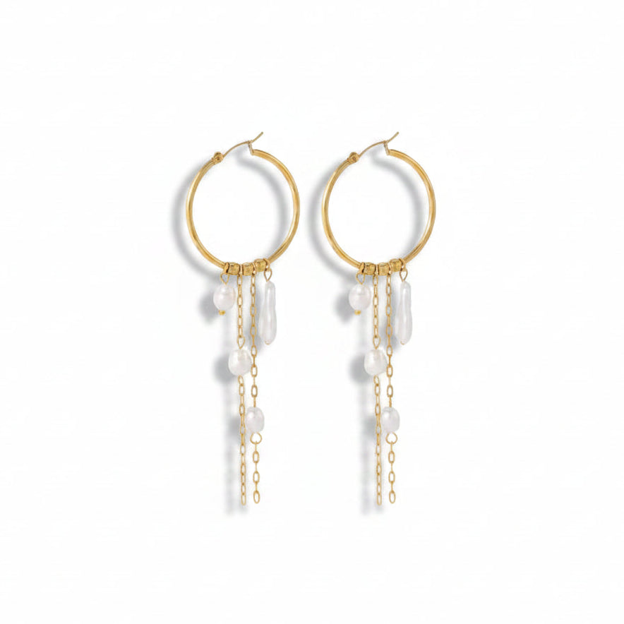 SELENE PEARL DROP EARRINGS