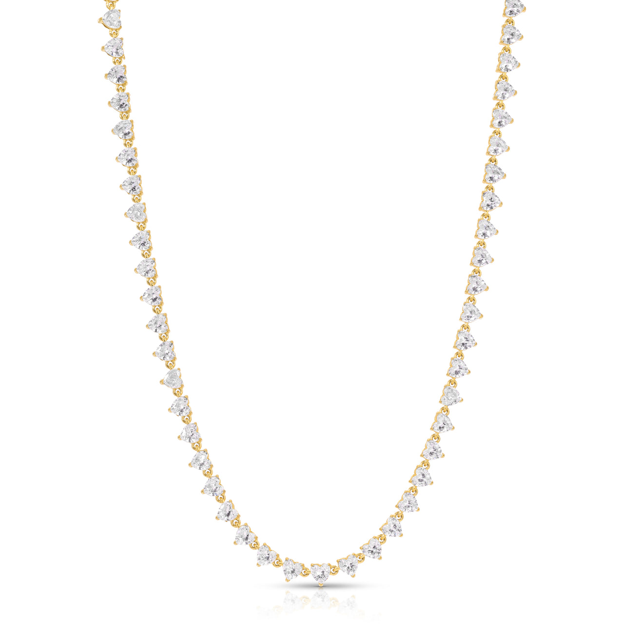 NAOMI HEARTS DIAMOND TENNIS NECKLACE