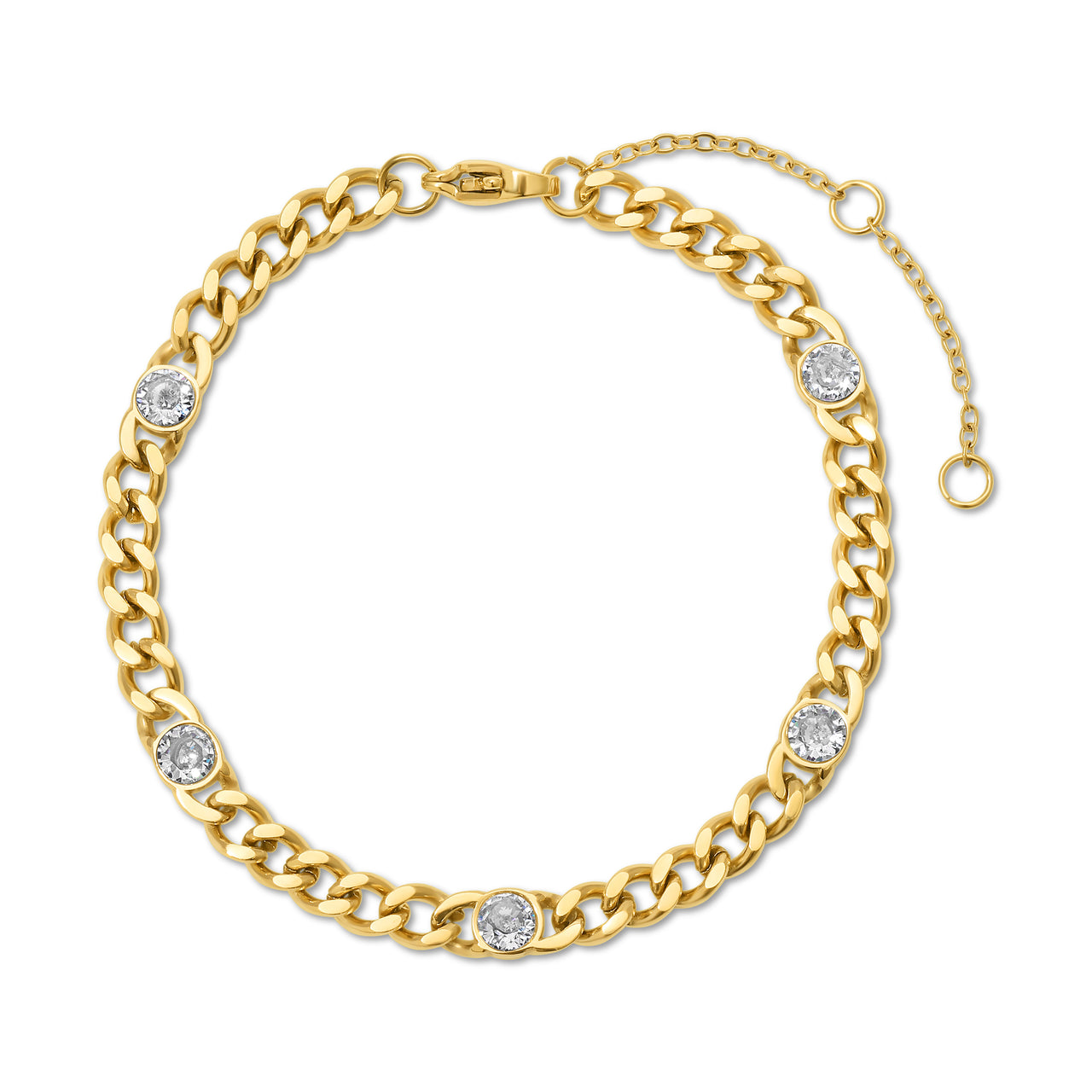 CIARA CRYSTAL CUBAN LINK BRACELET