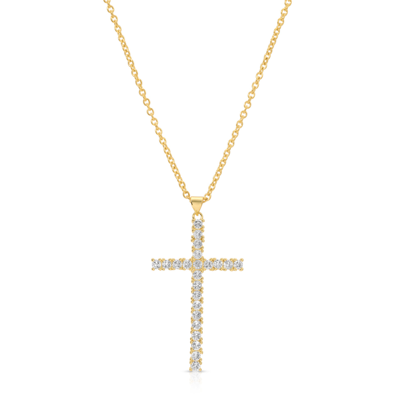 FAITH DIAMOND CROSS NECKLACE