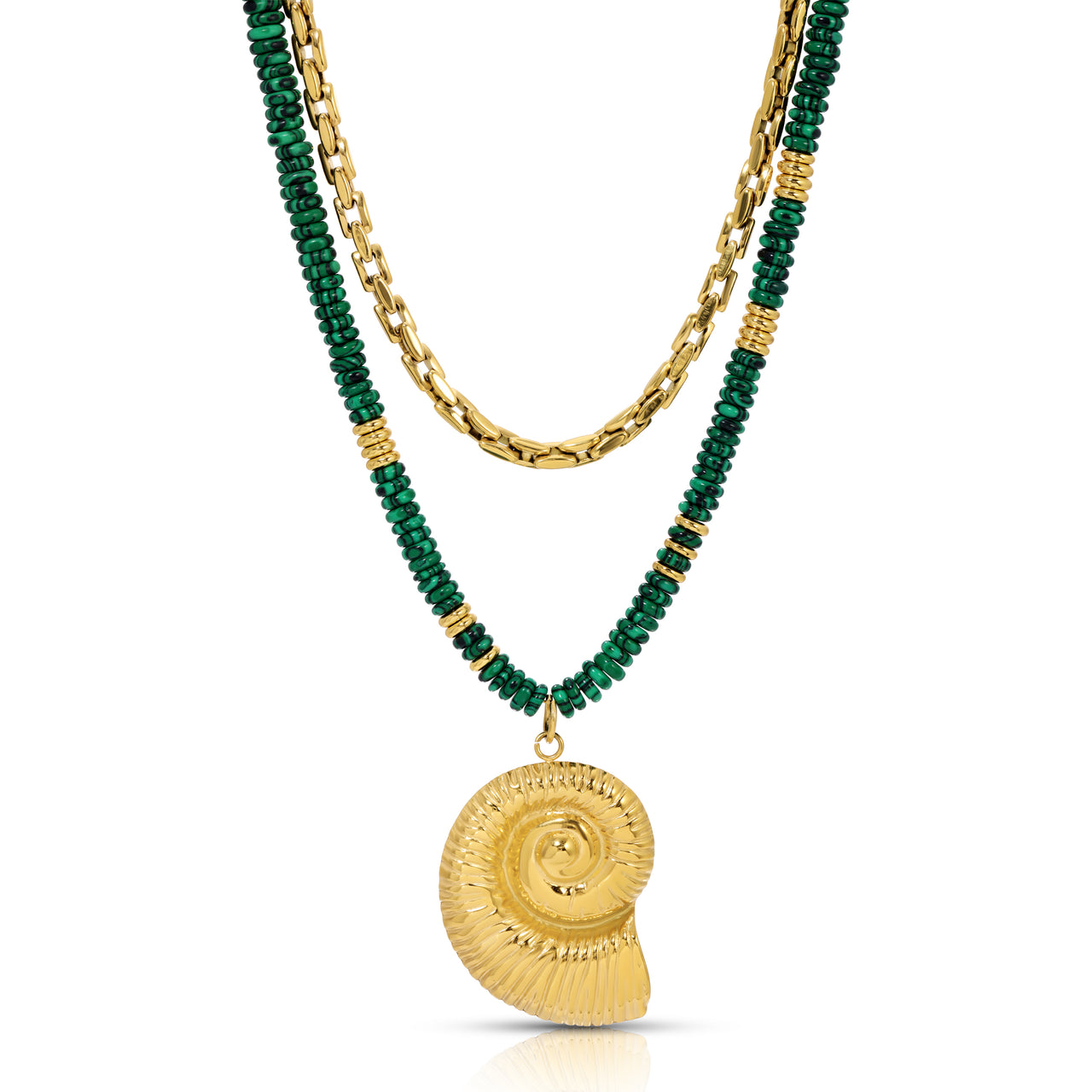 CASSIE MALACHITE NECKLACE SET