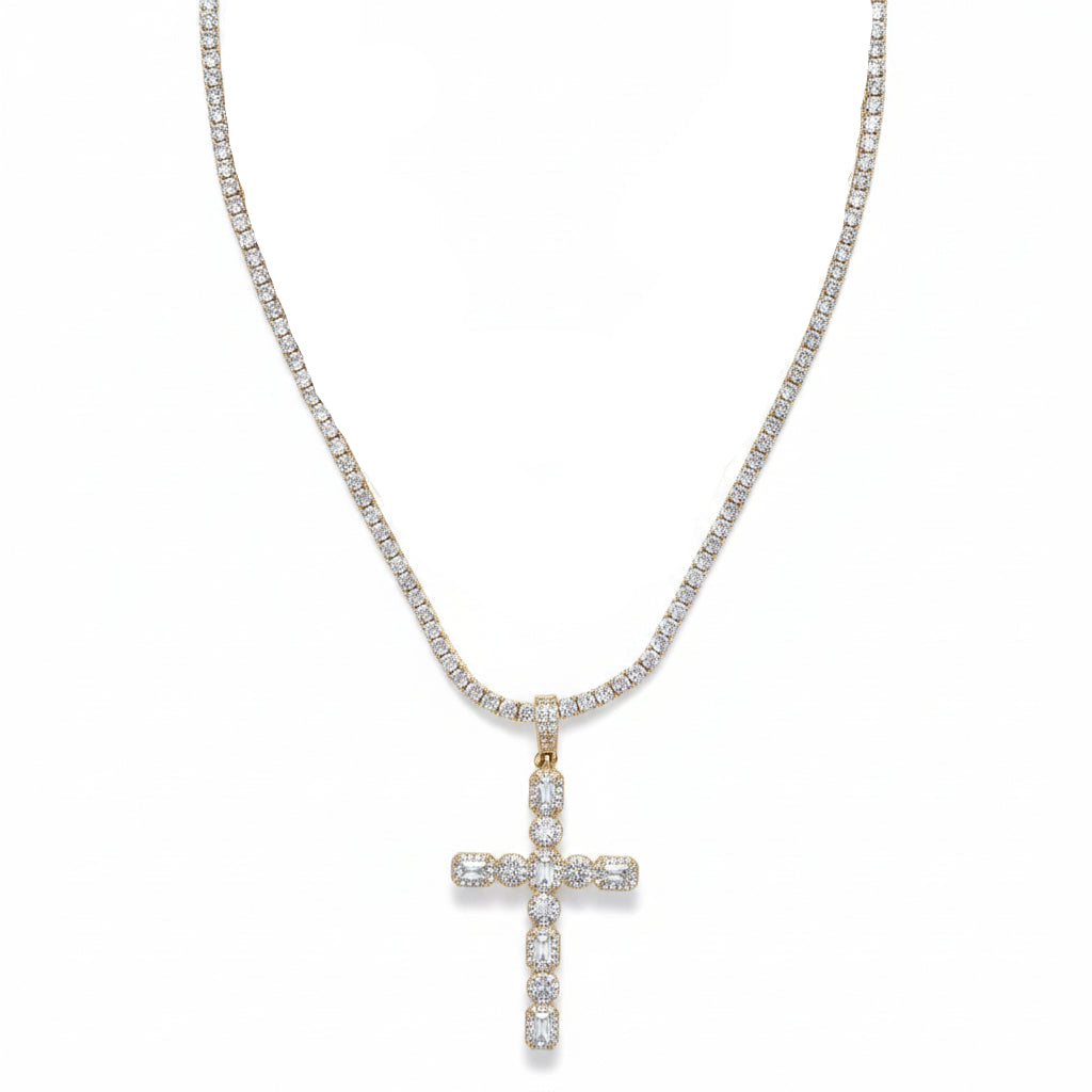 SLOAN TENNIS CROSS NECKLACE