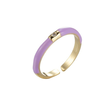 THE ENAMEL CRYSTAL STACKABLE RING
